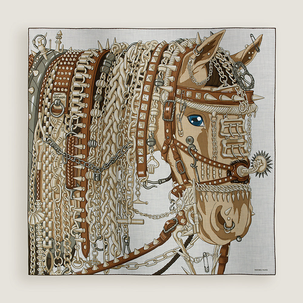 Lenço 100 Cheval Heavy Metal | Hermès Brasil